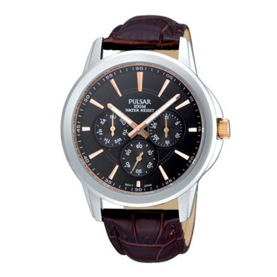 Men's dark brown watch pp6019x1